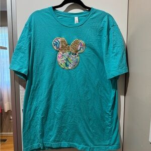Minnie Mouse Teal  T-Shirt with Colorful Mouse Design